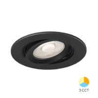 LED ROZETNA 5W 3CCT UGRADNA CRNA OKRUGLA 3u1 TRI BOJE SVETLA BD02-00581