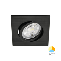 LED ROZETNA 7W 3CCT KVADRATNA CRNA 3u1 TRI BOJE SVETLA SPOT SVETILJKA BD02-10781 Braytron