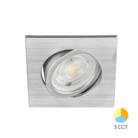 LED ROZETNA 7W 3CCT KVADRATNA SIVA 3u1 TRI BOJE SVETLA SPOT SVETILJKA BD02-10783 Braytron