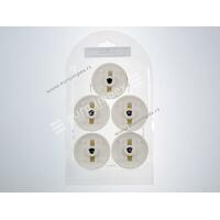 SET BAKELITNIH DUGMADI ZA ŠTEDNJAK SLOBODA BELO (5 kom) DS016