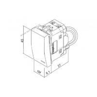 734401.2 Sklopka ukrsna 16AX 250V ˜ sa lokatorom Signal BELA Nopal Lux Interio