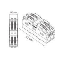 KONEKTOR 2P 2/2 BRZA KLEMA PROLAZNA do 4mm2 do 32A 31039 TERMINAL-2 106-005-0002