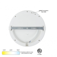 LED PLAFONJERA 30W BELA IP65 vodonepropusna 3CCT tri boje svetla 3000/4000/6500K MONA-300 202302