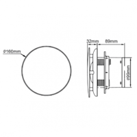 ASPIRATOR-VENTILATOR ZA KUPATILO fi100mm LFWW-09X-4B CRNI OKRUGLI 550333 Biton