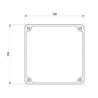 RAZVODNA KUTIJA OG 150x150x80mm PROVIDNI POKLOPAC IP65 ABS MD9063 Adal Pano
