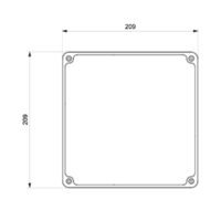 RAZVODNA KUTIJA OG 200x200x80mm PROVIDNI POKLOPAC IP65 ABS MD9066 Adal Pano