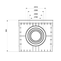 PODNA UKOPAVAJUCA RAZVODNA KUTIJA 550x550x550mm IP54 Manhole MD9120 Adal Pano