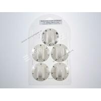 SET BAKELITNIH DUGMADI ZA ŠTEDNJAK ARTHUR MARTIN NOVI TIP BELI (5 kom) DS019