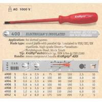 ODVIJAC 400I CRVENI 1000V RAVAN 0,5x3,0x100mm KRAFTGRIP