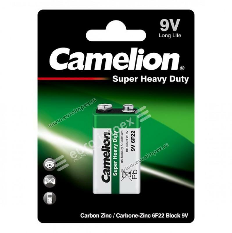 SUPER HD CINK KARBON 6F22 9V obicna baterija CA6F22 Camelion