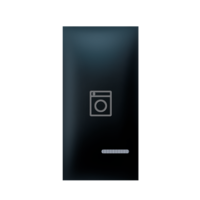 73208.E1 Taster EXP 1M sa oznakom veš mašine i indikacijom, CRNI SOFT Aling Experience