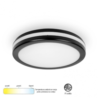LED PLAFONJERA 20W  CRNA IP65 vodonepropusna tri boje svetla 3000/4000/6500K MONA-200 202300