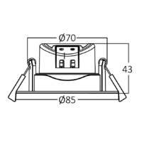 LED ROZETNA 7W 3CCT CRNA OKRUGLA IP54 3000/4000/6500K BD01-00781