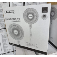 VENTILATOR PODNI sa postoljem 40W STUBNI 3 brzine SIVO BELI (duo-pack) R51760AL ROSBERG