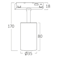 LED MAGNETIC REFLEKTOR 6W 3CCT 48VDC tri boje svetla 3000/4000/6500K BD61-00181
