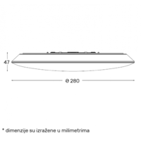 LED PLAFONJERA 18W 3CCT tri boje svetla 3000/4000/6500K IP54 VODOOTPORNA DCL-1213 200001 