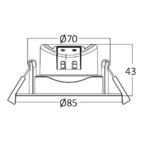 LED ROZETNA 7W 3CCT UGRADNA BELA OKRUGLA 3000/4000/6500K BD02-00780