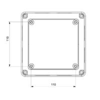 RAZVODNA KUTIJA OG 150x150x80mm PROVIDNI POKLOPAC IP65 ABS MD9063 Adal Pano