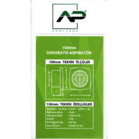 ASPIRATOR - VENTILATOR ZA KUPATILO fi100mm AD5078 Adal Pano