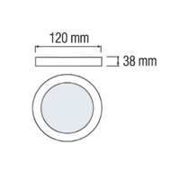 LED PANEL 12W NADGRADNI OKRUGLI BELI 3CCT tri boje svetla 3000/4000/6500K CATALINA 12 BELA 016-081-1012