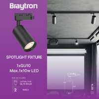 LED SINSKI REFLEKTOR CRNI SA GRLOM GU10 fi60x100mm BETA-TR2 2WRS BH04-10601 Braytron