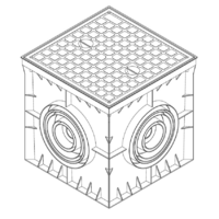 PODNA UKOPAVAJUCA RAZVODNA KUTIJA 300x300x300mm IP54 Manhole MD9100 Adal Pano