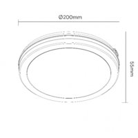 LED PLAFONJERA 20W DRVO IP65 vodonepropusna tri boje svetla 3000/4000/6500K MONA-200 202301
