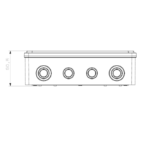 RAZVODNA KUTIJA OG 280x210x74mm PROVIDNI POKLOPAC IP65 ABS MD9067 Adal Pano