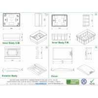 RAZVODNA TABLA 6 OSIGURACA NAZIDNA 184×99,5×140mm MD9302 Adal pano