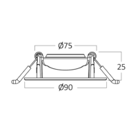 LED ROZETNA 7W 3CCT UGRADNA CRNA OKRUGLA 3u1 TRI BOJE SVETLA BD02-00681