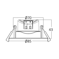 LED ROZETNA 7W 3CCT IP54 USMERIVA UGRADNA BELA OKRUGLA USMERIVA 3000/4000/6500K BD02-00780 Braytron